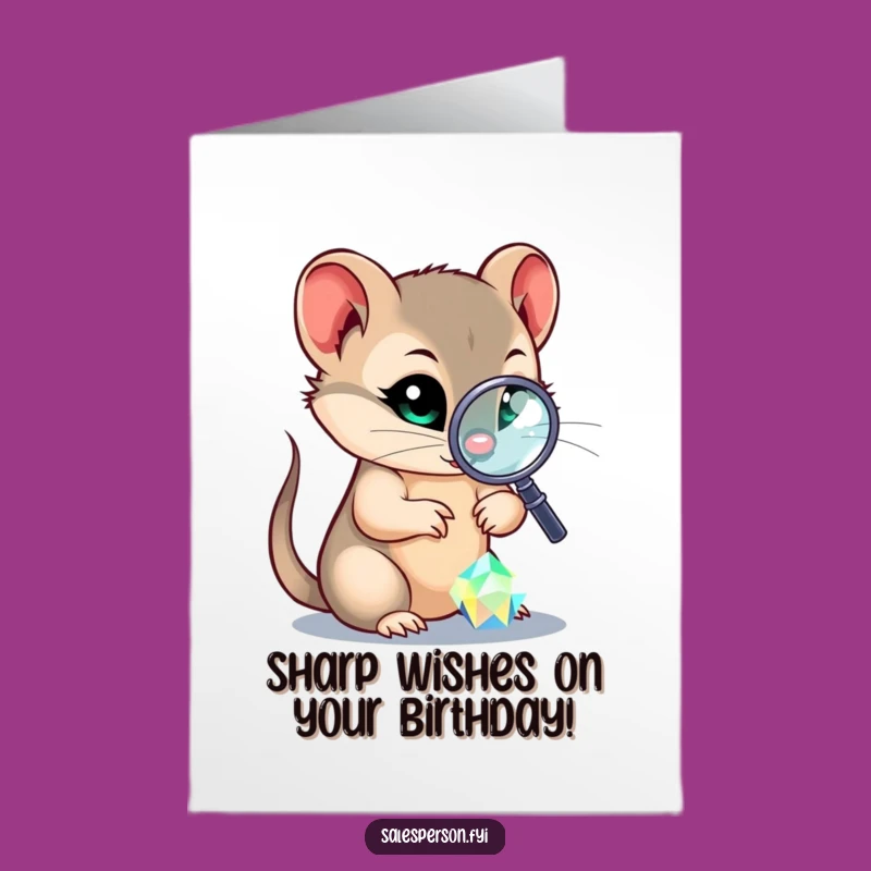 Free Printable Weasel Birthday Card: Sly Funny Downloadable Gift for Detail Lovers