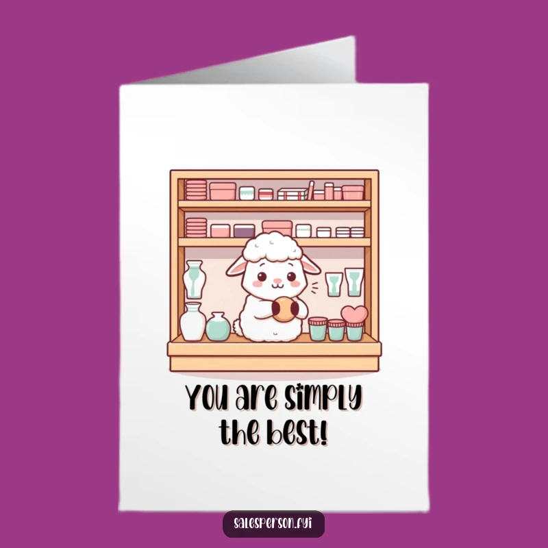 Free Printable Congrats Card: Sheep's Perfectly Organized Win!