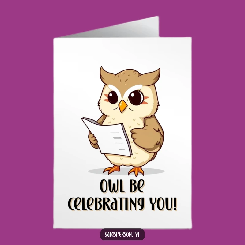 Free Printable Congrats Card: Wise Owl Approves Your Success!