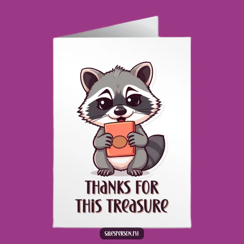 Free Printable Thank You Card: Raccoon's Quirky Gratitude Gift!