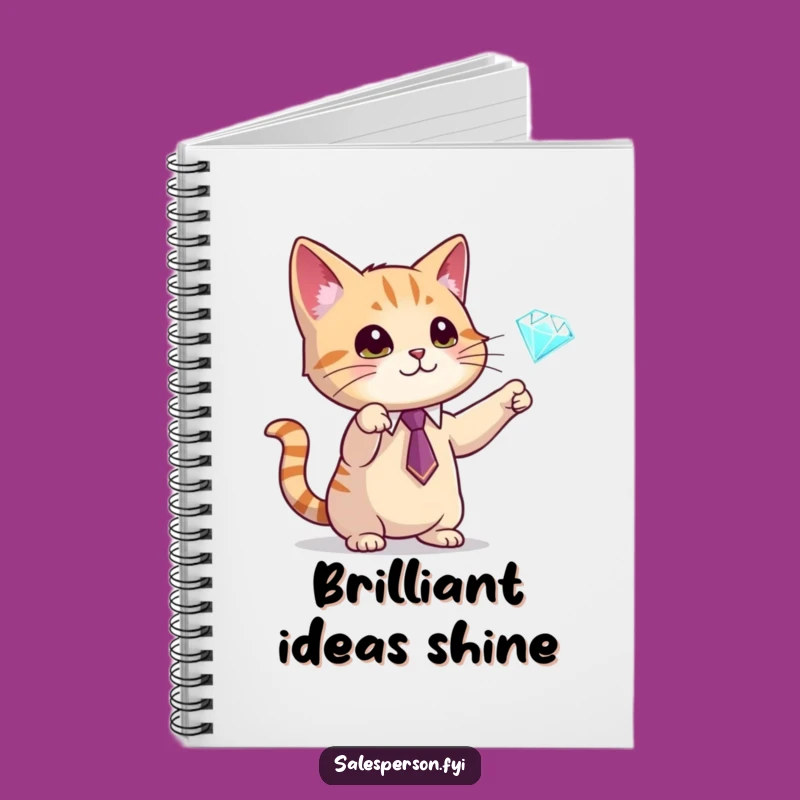 Funny Cat Diamond Notebook - Jot Down Elegant Ideas, Hilarious Gift Journal