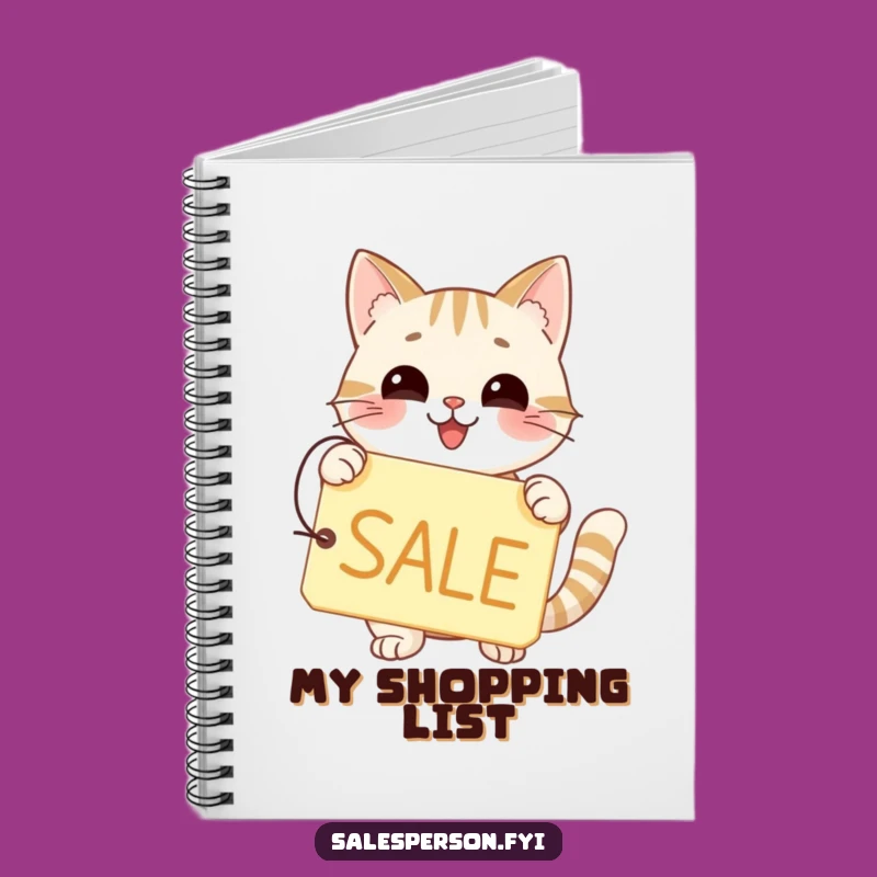 Funny Cat SALE Notebook - Happy Journal for Bargain Hunters