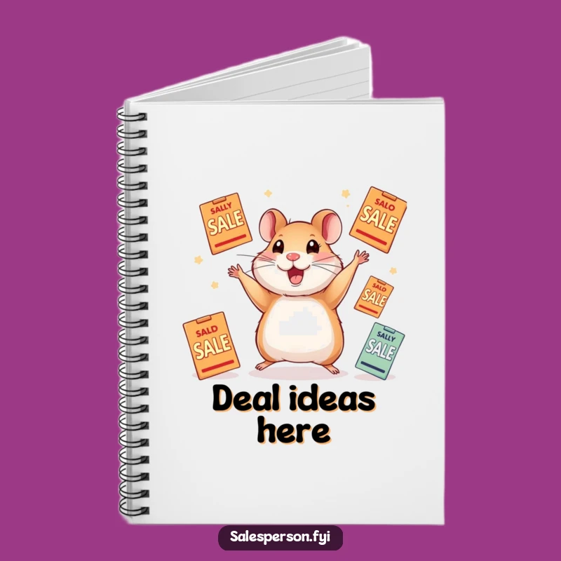 Funny Hamster Juggling Sale Flyers Notebook: Jot Down Deals with Humor