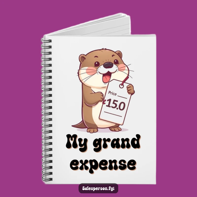Funny Otter Notebook - Jot Down Ideas with Bubbly Flair