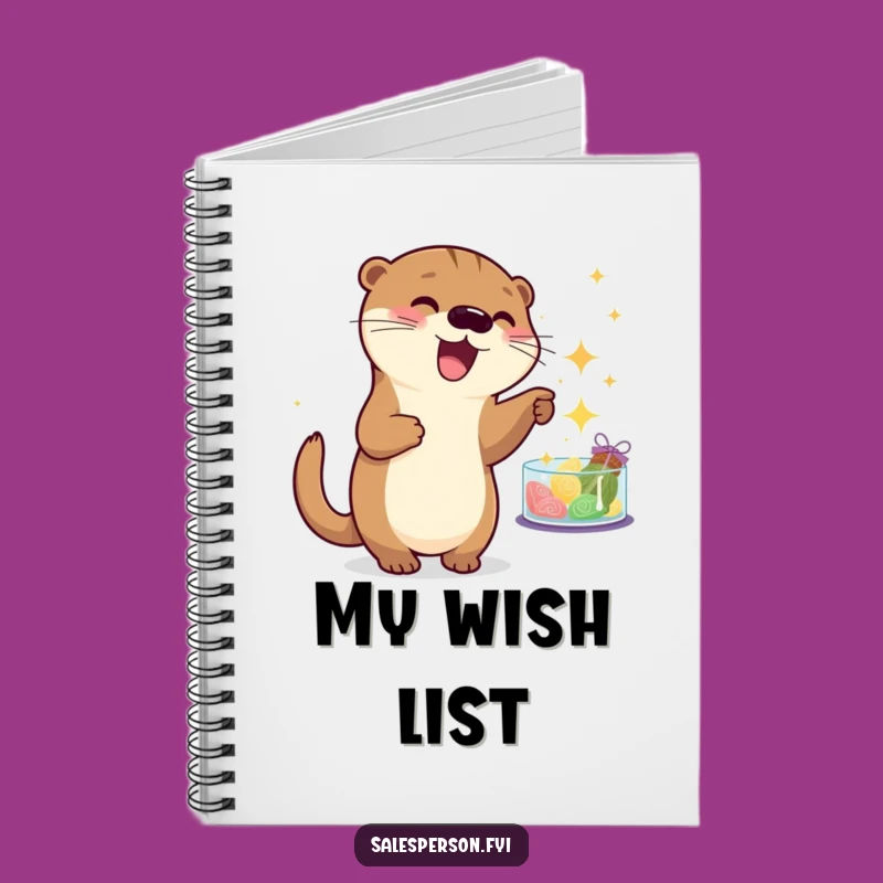 Funny Otter Sparkle Notebook - Cute Gift for Planners