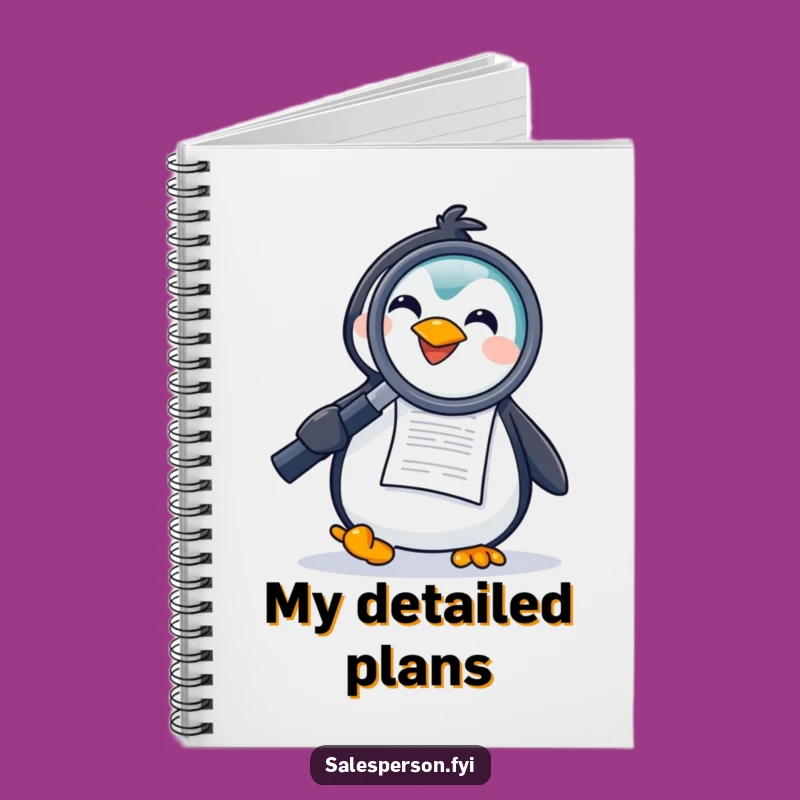 Funny Penguin Detective Notebook: Jot Down Ideas with Investigative Flair
