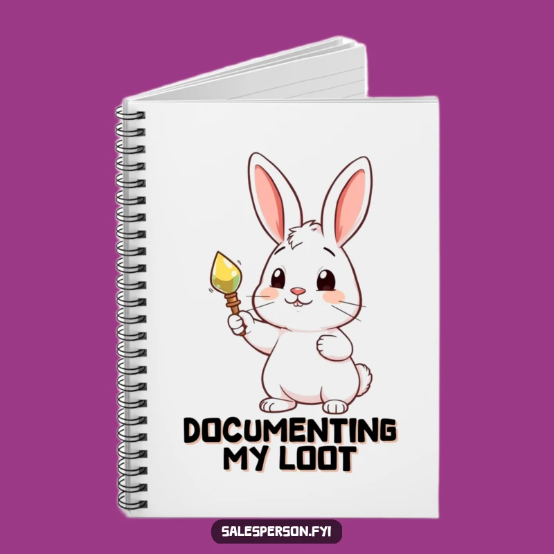 Funny Rabbit Shiny Notes Notebook - Curious Journaling, Perfect Gift