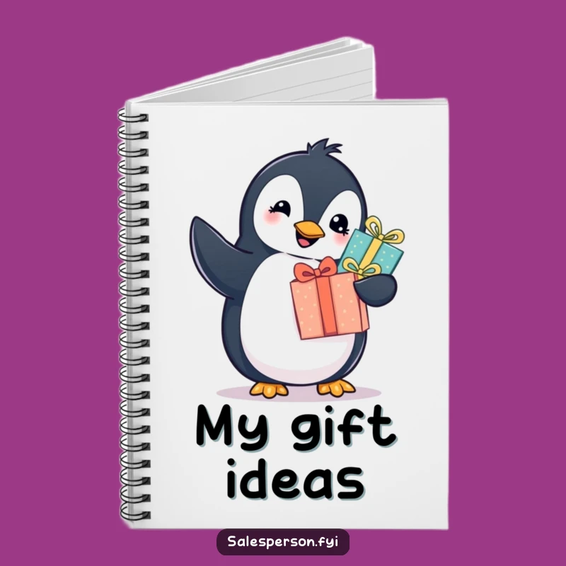Funny Penguin Gift Notebook - Cheerful Gift for Planners