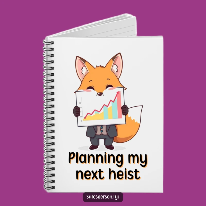 Clever Fox Business Notebook: Chart Your Ideas, Awesome Funny Gift!