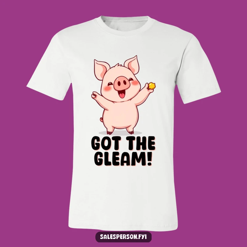 Funny Pig Shows Off Tee: Humorous Gift for Treasure Hunters