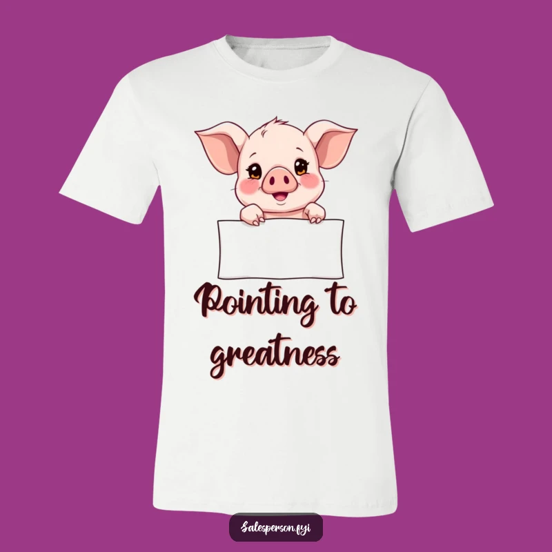 Funny Piglet Banner T-Shirt: Hopeful Future, Adorable & Humorous Tee