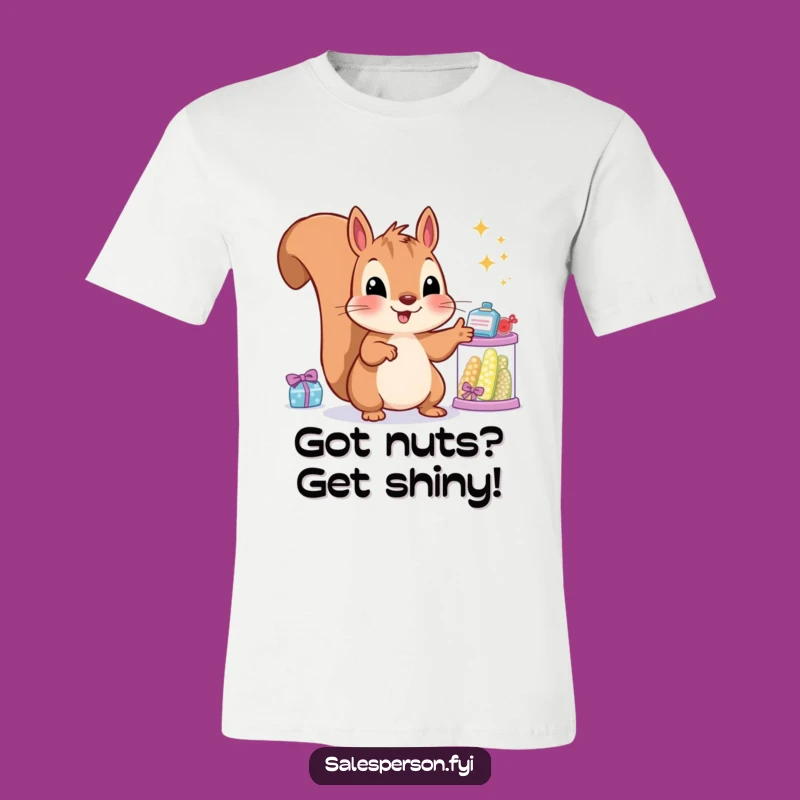Funny Squirrel's Treasure Tee: A Humorous Shirt for the Avid Collector