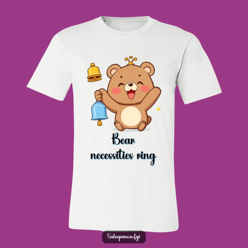 Happy Bear Bell T-Shirt: Spread Joy, Awesome Funny Gift!