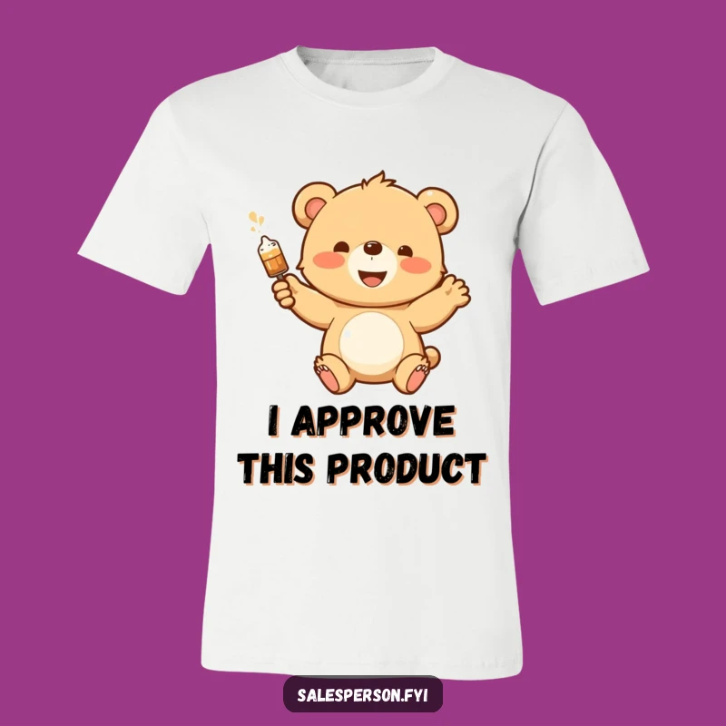 Funny Bear Cub Demo Tee - Enthusiastic Mascot Shirt, Perfect Gift
