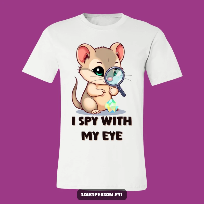 Funny Sly Weasel T-Shirt, Gem Inspection Tee for Detail Lovers, Gift