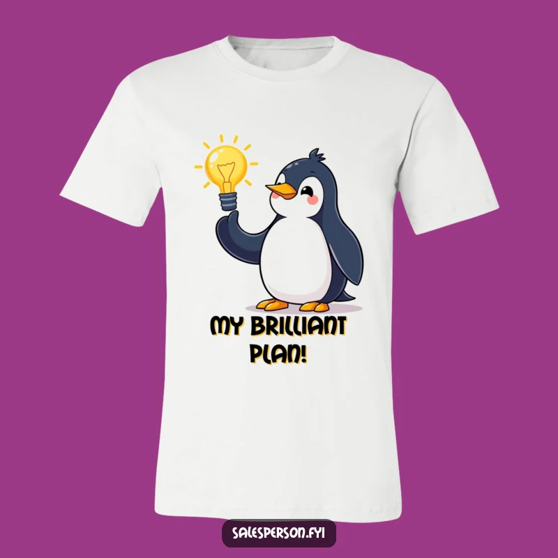 Funny Penguin Presentation Tee: A Humorous Shirt for the Idea Enthusiast