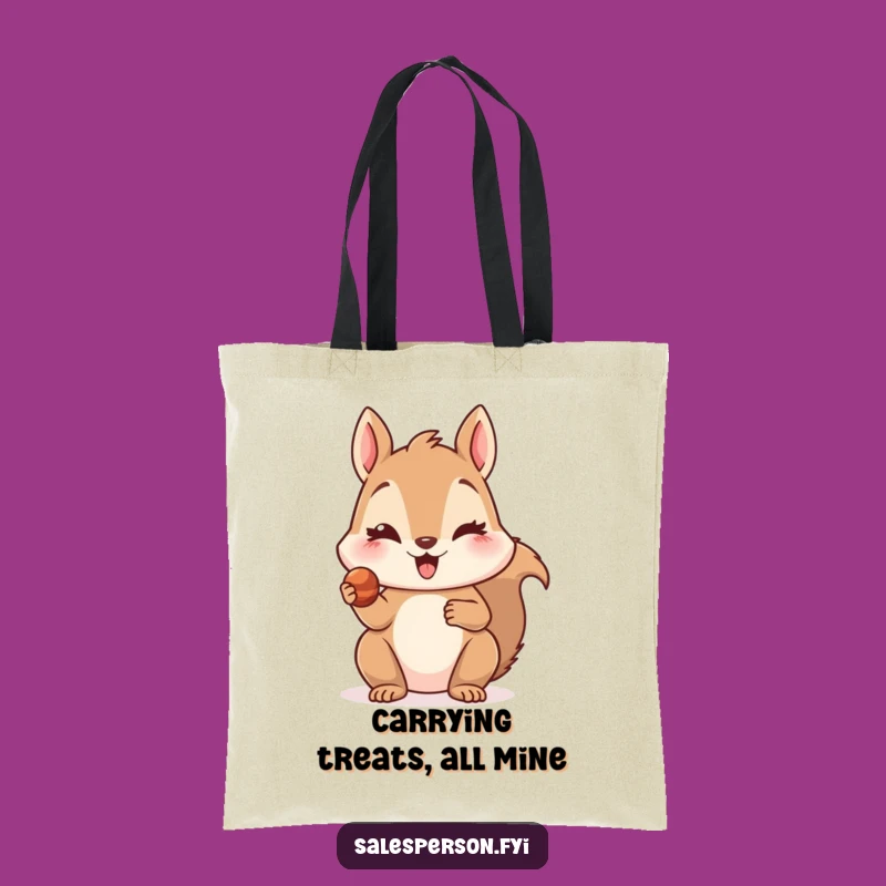 Funny Squirrel Treat Tote Bag - Tempting Accessory, Perfect Gift