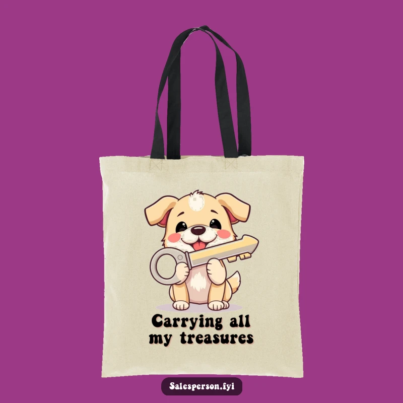 Funny Dog Key Tote Bag: Practical & Amusing New Home Gift!