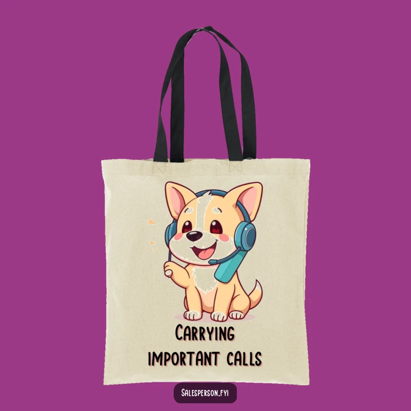 Funny Dog Phone Call Tote Bag - Carry Your Calls, Hilarious Gift Bag