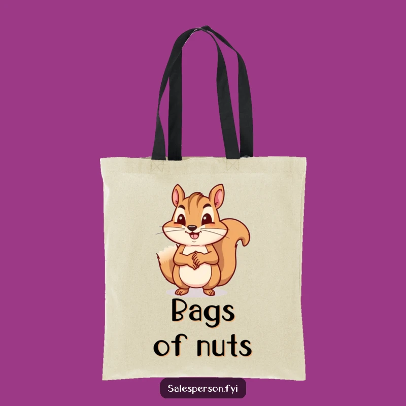 Funny Squirrel Handshake Tote Bag: Carry Your Deals with Stylish Business Humor