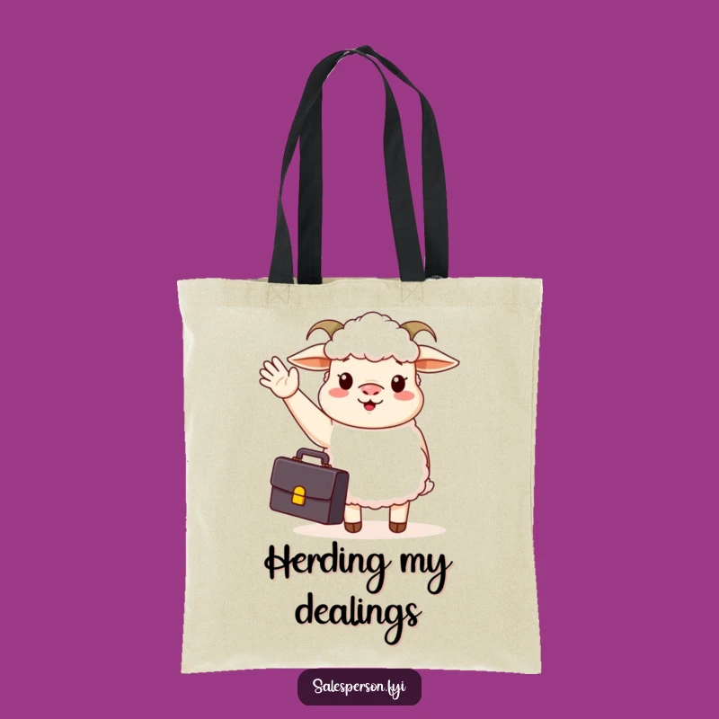 Funny Business Sheep Tote Bag: Carry Your Goals, Perfect Funny Gift!